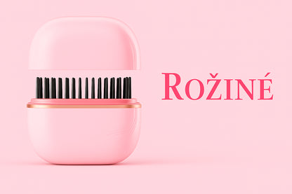 Rožinis nešiojamas plaukų tiesintuvas